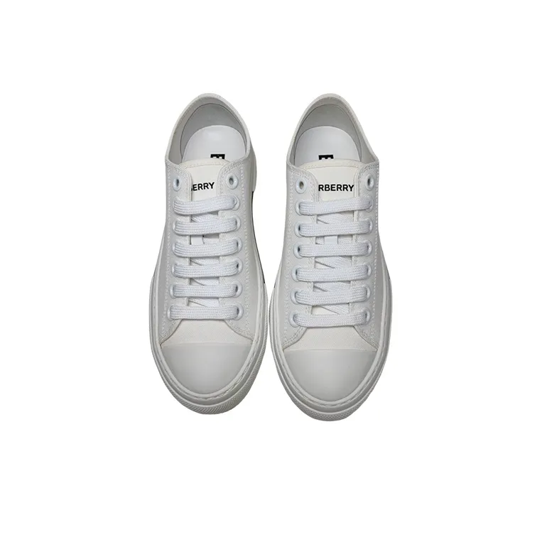 Burberry Gabardine Sneakers White Women's-2