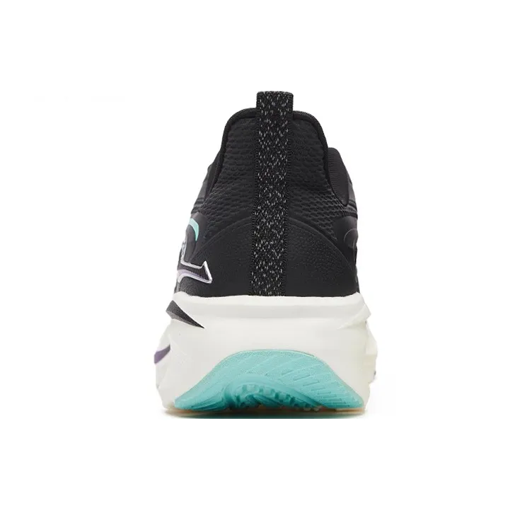 Erke Cushioning Anti Slip And Wear Resistant Low Top Running Shoes Men's Black Purple-4