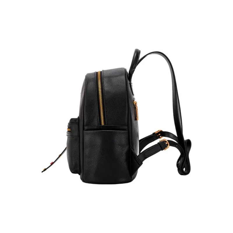 Hush Puppies Synthetic Leather Backpack Medium Size Women's Black-2
