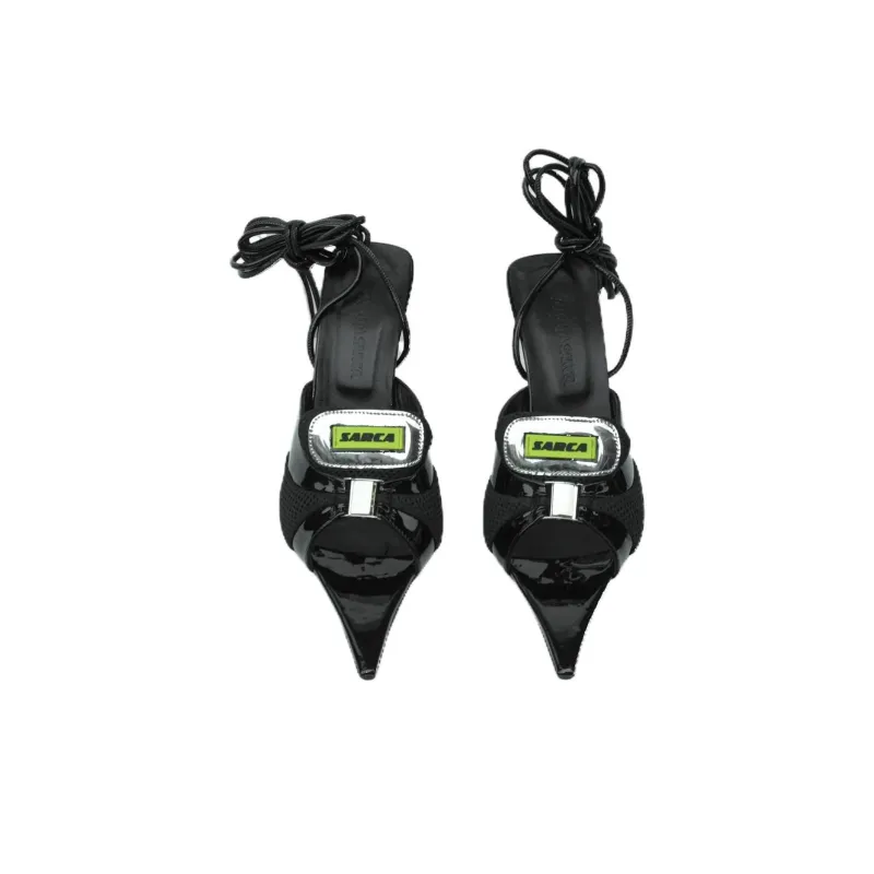 ANCUTA SARCA Strap Sandals 10cm Women's Black-2