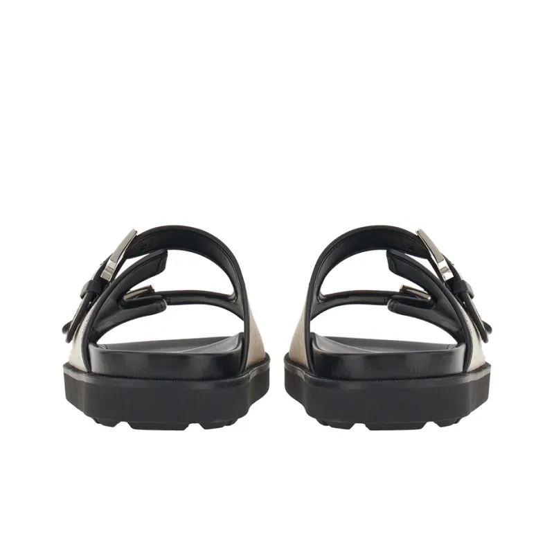 FERRAGAMO Rubber Sole Slip Resistant Slide Slippers Men's Beige-3