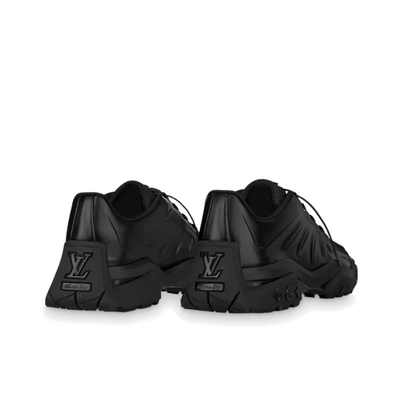 LOUIS VUITTON Millenium Low Top Casual Shoes Men's Black Warrior-3