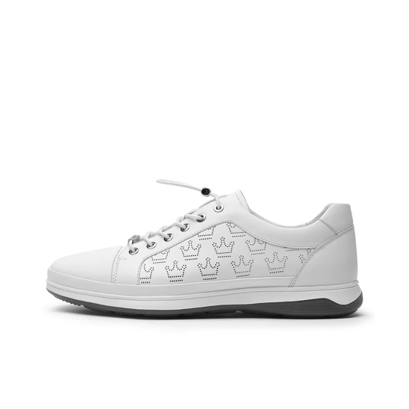 CROWN Low Top Skateboard Shoes Men's White-1