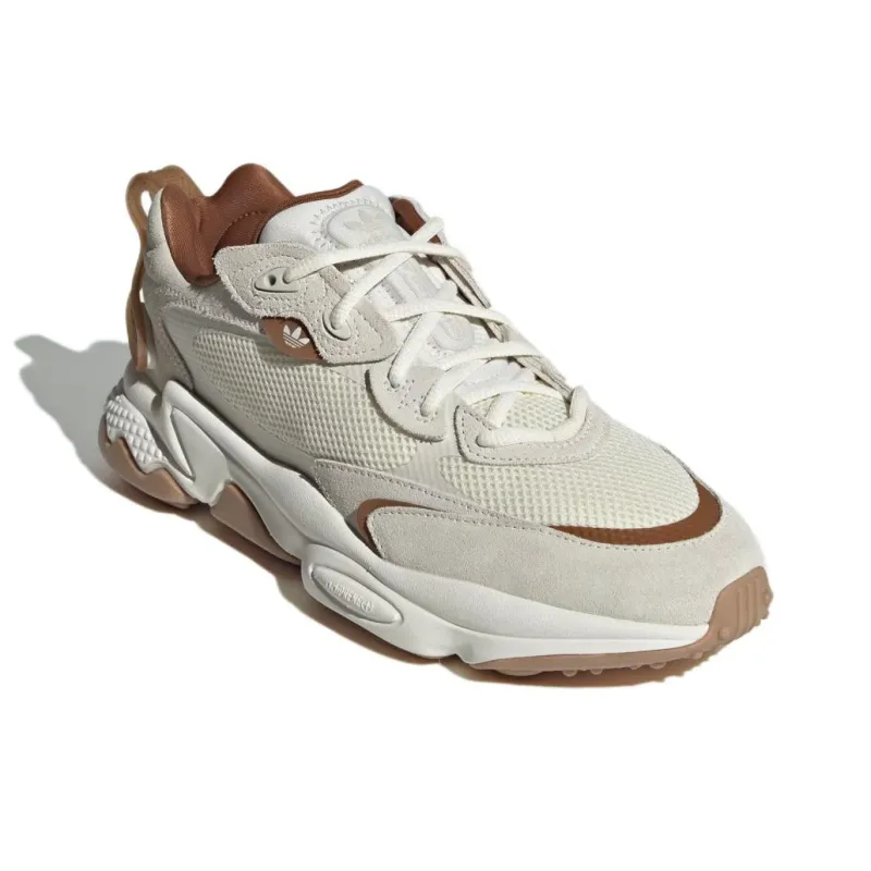 Adidas Originals Ozweego Anti Slip Wear Resistant Low Top Chunky Sneakers Unisex Beige White Brown-2