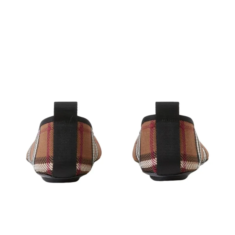 Burberry Check-print Ballerina Shoes-4