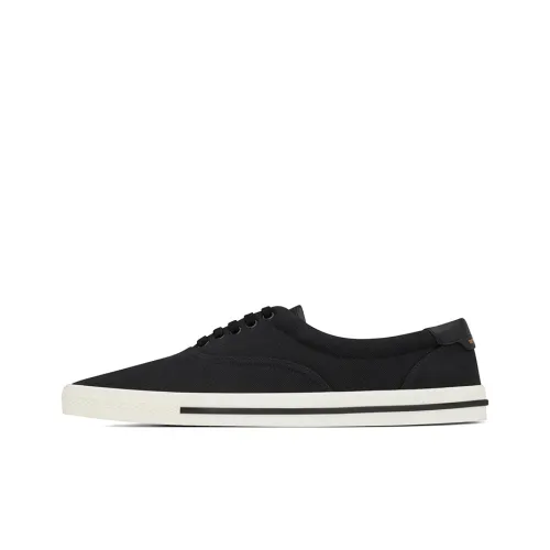 SAINT LAURENT Canvas Shoes Men Low-Top Black