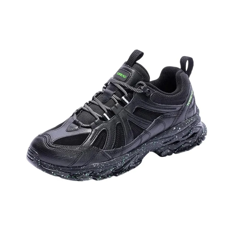 TOREAD Slip Resistant Abrasion Resistant Shock Absorbers Low Top Outdoor Shoes Black Green-1
