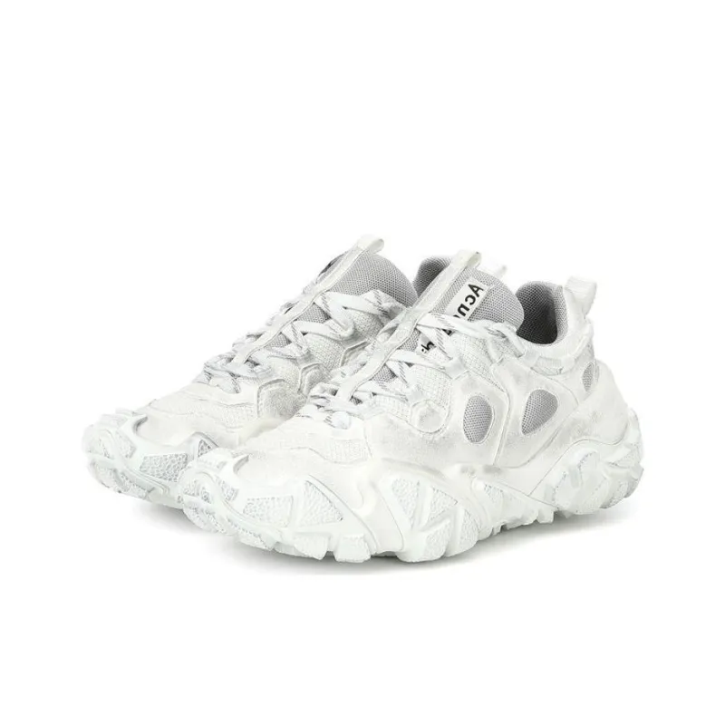 Acne Studios Bolzter W Tumbled Anti Slip And Wear Resistant Breathable Low Top Casual Shoes Women's White-2