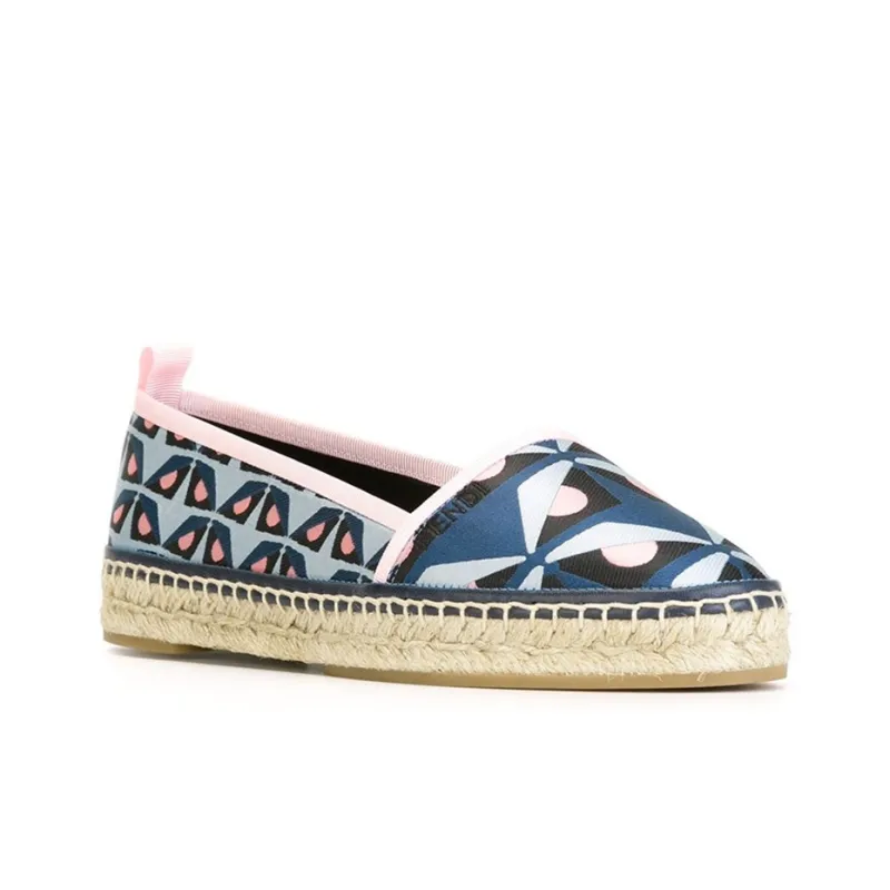 FENDI Flat Shoes Women's Blue Black-1
