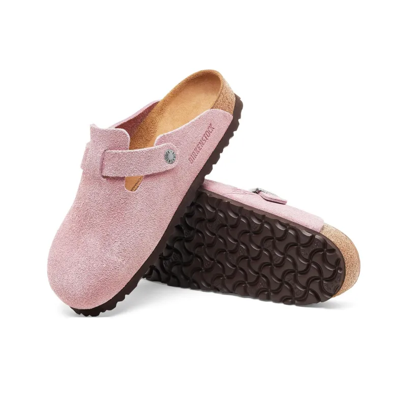 Birkenstock X Stssy Boston Suede Leather 'Dusty Pink'-3