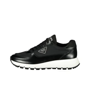 PRADA Cushioning Low Top Sports Casual Shoes Men's Black