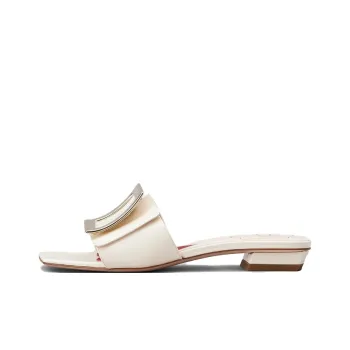 Roger Vivier Odor Resistant Slide Slippers Women's Beige