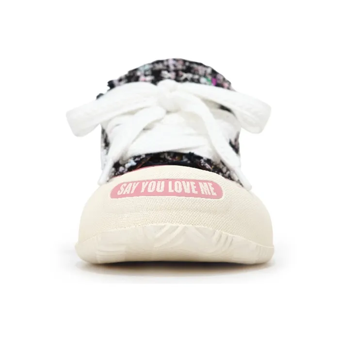 VESSEL G.o.p. 2.0 Marshmallow Lows 'black Tweed' Low Top Canvas Shoes Unisex Black White-6