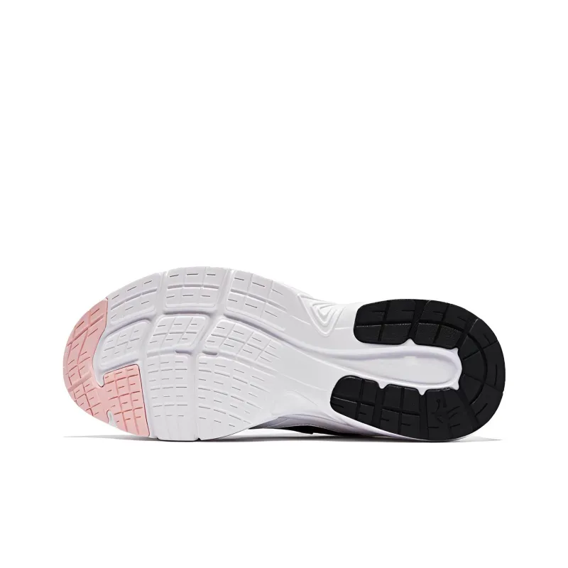 QIAODAN Cushioning Slip Resistant And Abrasion Resistant Low Top Sprint Running Shoes Women's Black Pink-6