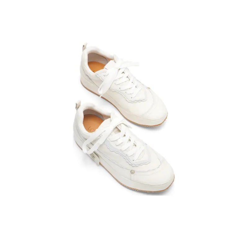LOEWE Deconstructed Stylish Skateboarding Shoes Men's White-3