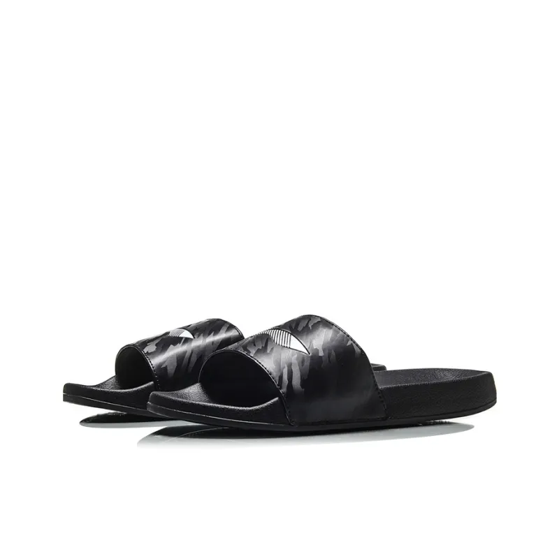 LiNing Quiet Abrasion Resistant Slide Slippers Men's Black-1
