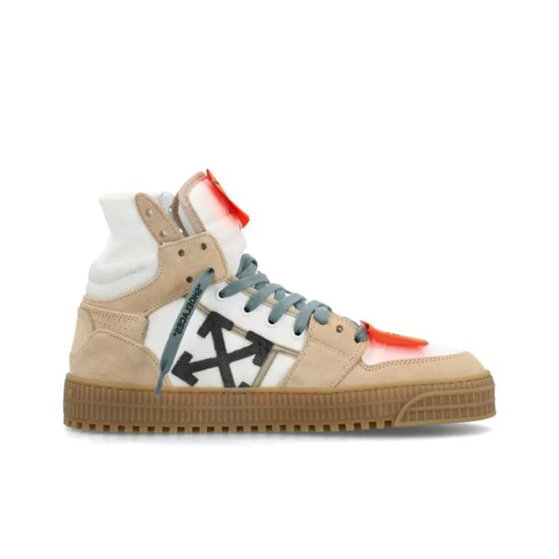 OFF WHITE 3.0 Off Court High Top Sneakers White Sand Suede-1