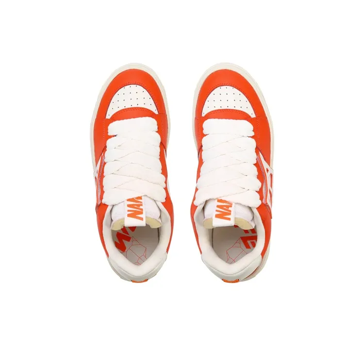 Naked Wolfe Kosa Stylish Skateboarding Shoes Men's White Orange-3