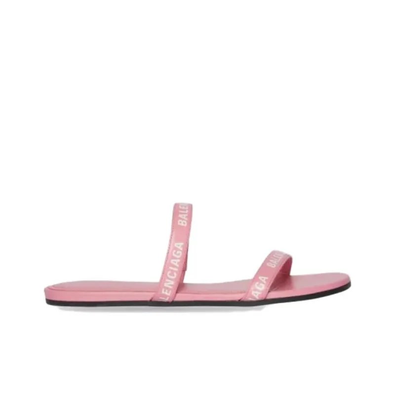 Balenciaga Double Logo-strap Slides-1