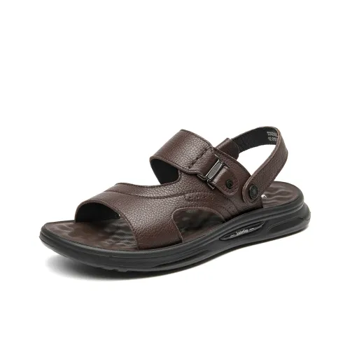 Spider King Beach Sandals Men Brown