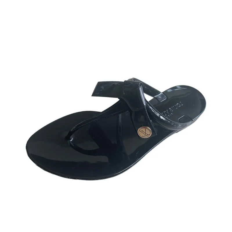 LOUIS VUITTON Flip Flops Women's Black-0