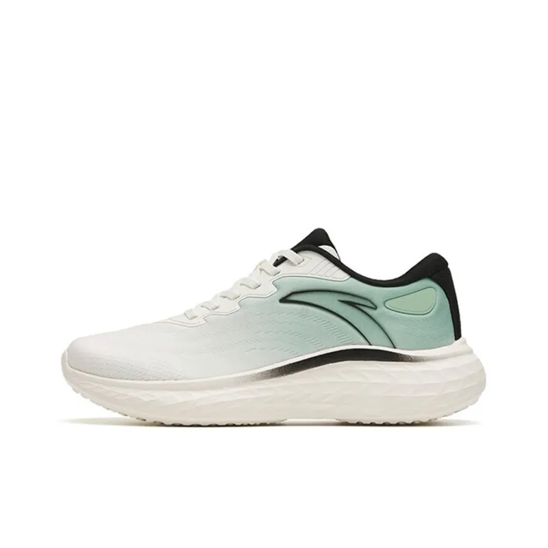 Anta Slip Resistant Breathable Low Top Running Shoes Men's White Green-0