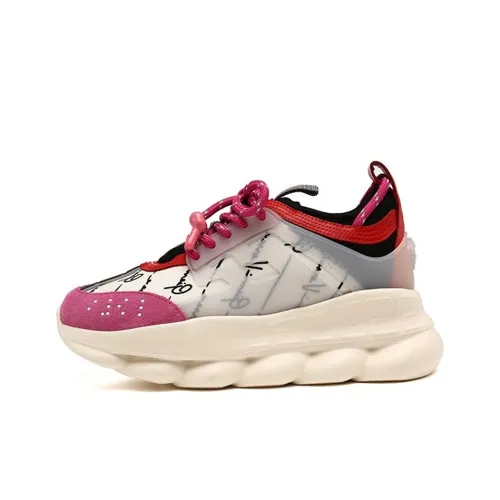 VERSACE Chain Reaction White Fuschia Women's