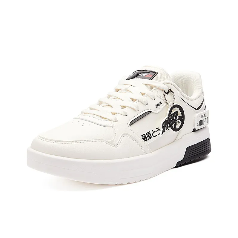 TOUWENZI D x 361° Slip Resistant Breathable Low Top Skateboard Shoes Men's Feather White-2