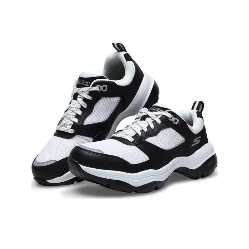 Skechers Mantra Ultra GO WALK Revolution Cushioning Wear-Resistant Rebound Low-Top Casual Shoes Women's Black White-2