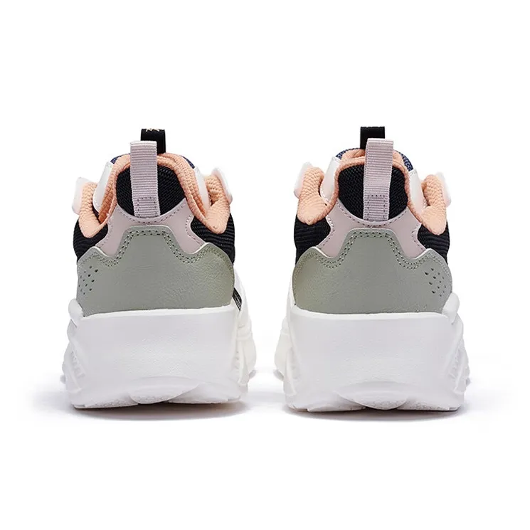 361° Lightweight, Wear resistant, And Non slip Low Top Sports Casual Shoes Women's Black White-3