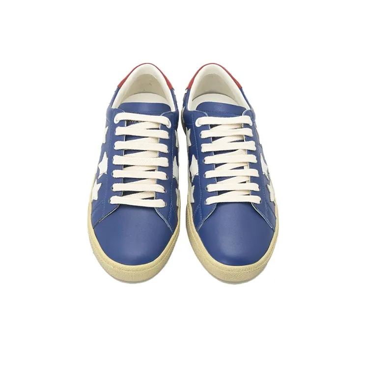 SAINT LAURENT Stylish Skateboarding Shoes Women's Blue White Red-2
