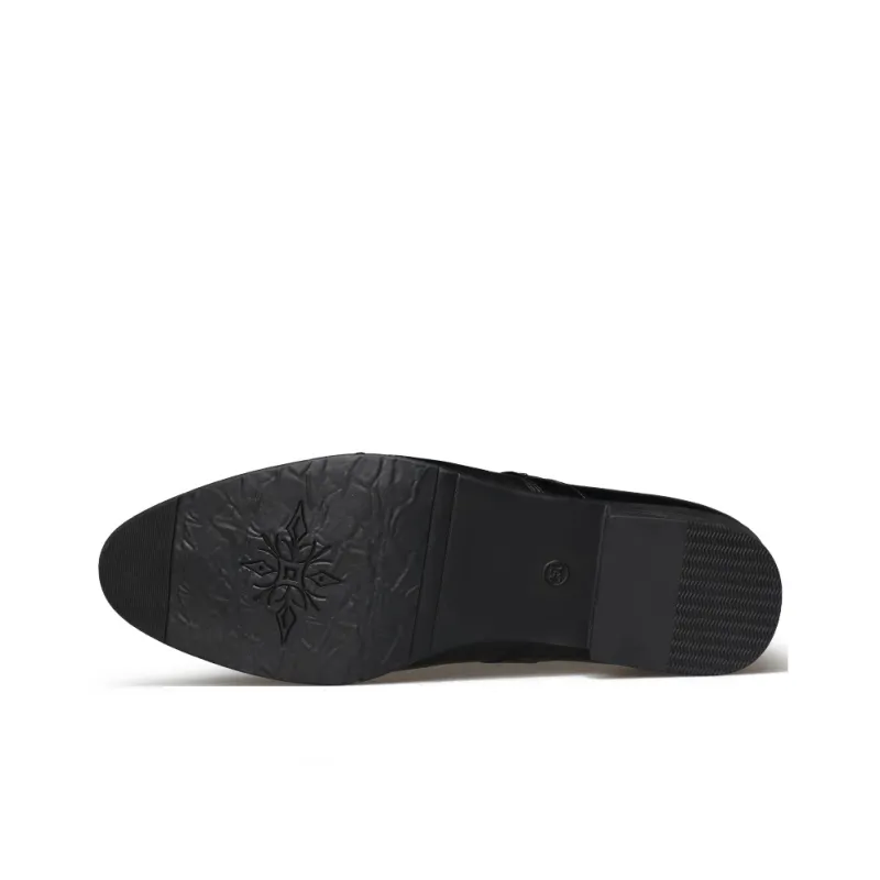 Bindu Dress Shoes Men Low Top Black/Brown-4