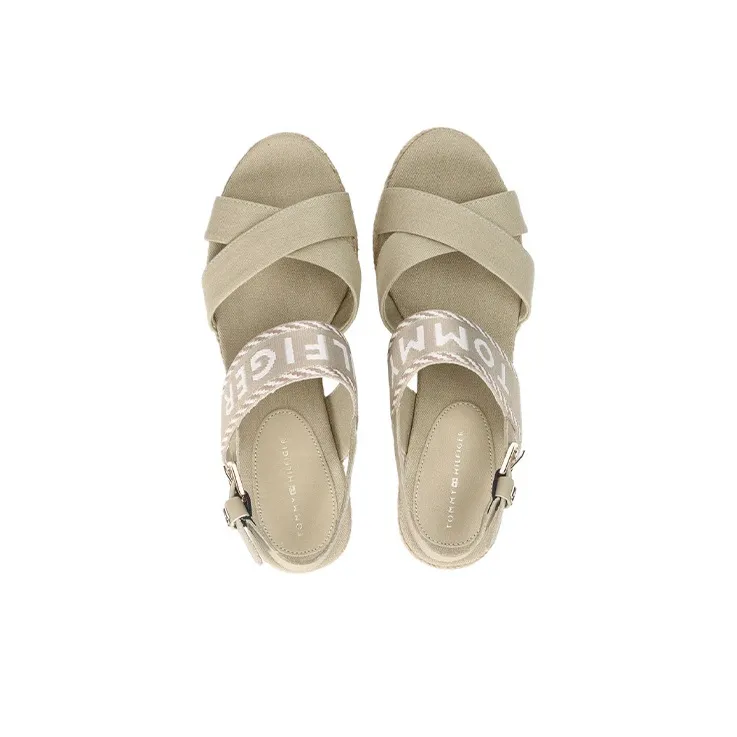 Tommy Hilfiger Stylish Sandal 7cm Women's Brown Gray-3