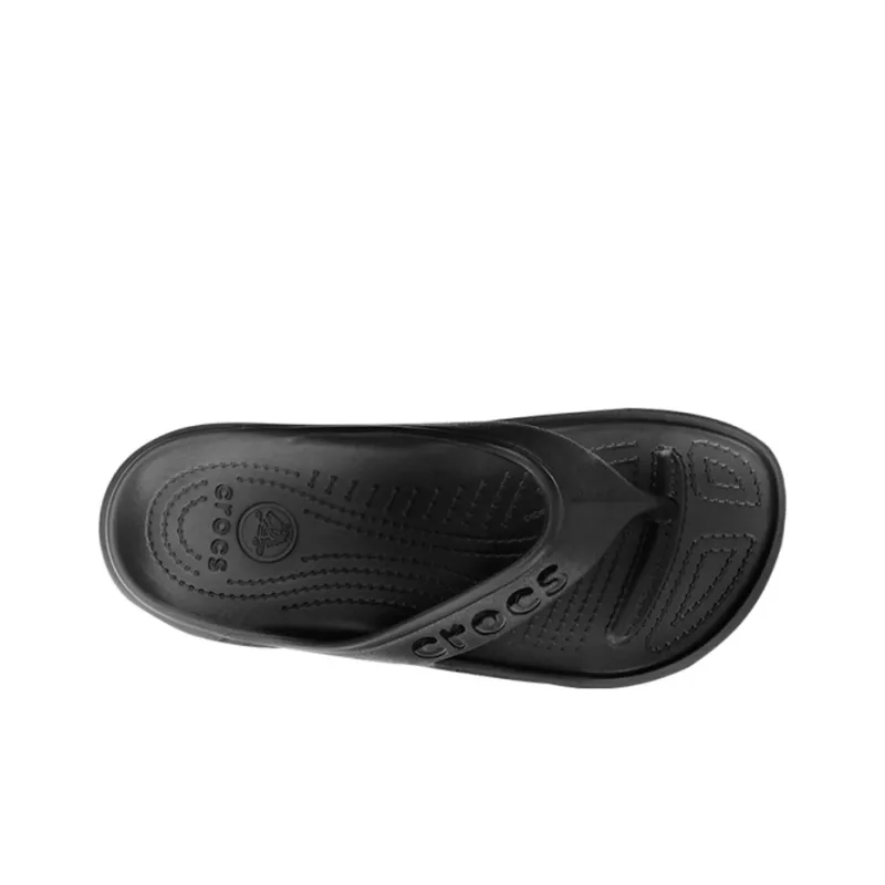 Crocs Baya Flat Flip Flops Black-2