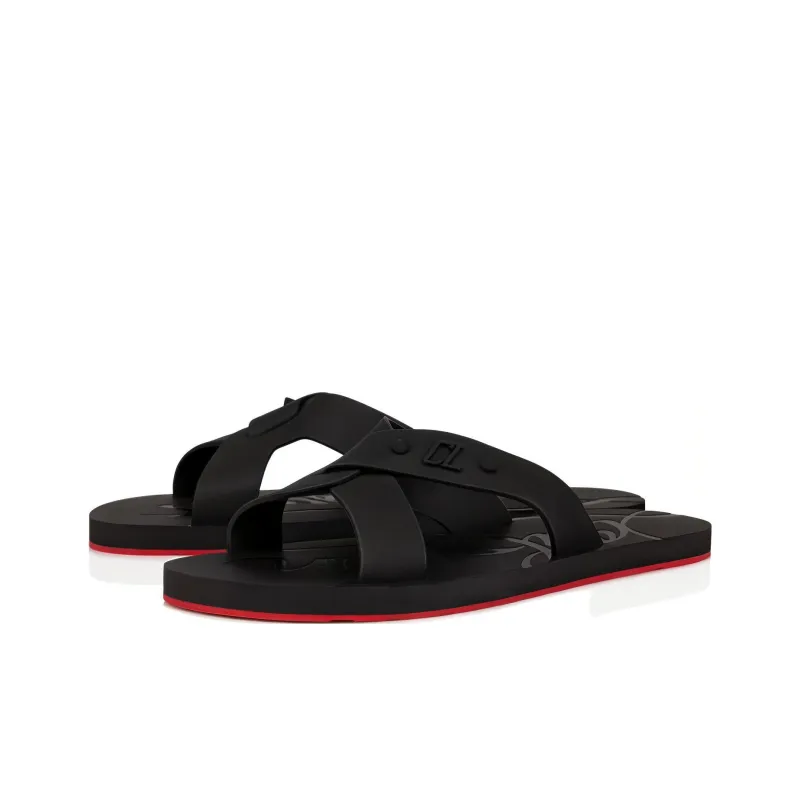 Christian Louboutin Loubi Cross Slip On Sandals-2