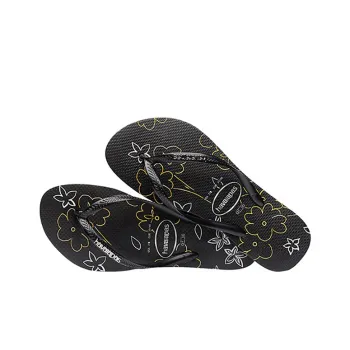 Disney x Havaianas Slim Metallic Prt Sports Slippers Women's Black