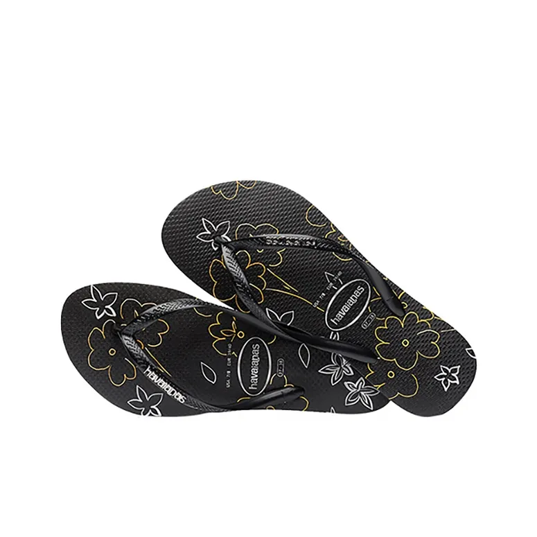 Disney x Havaianas Slim Metallic Prt Sports Slippers Women's Black-0