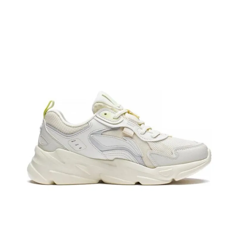 LiNing Clouds Cloud Sea Anti Slip Wear Resistant Low Top Sports Casual Shoes Women's Ecru-1