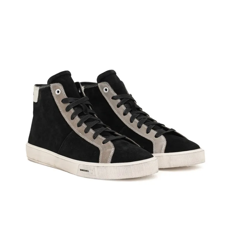 DIESEL High Top Skateboard Shoes Men's Black-2