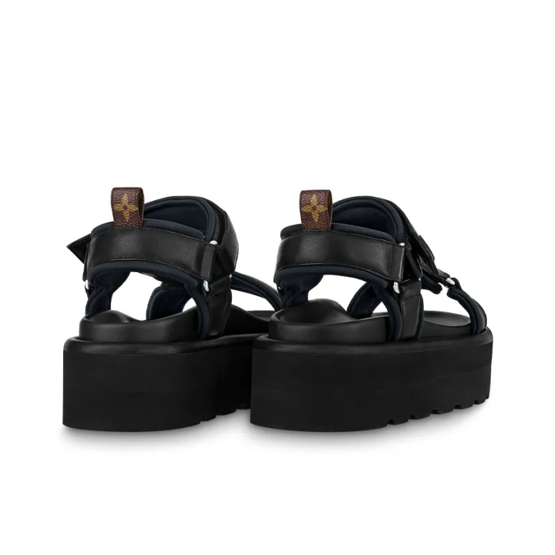 LOUIS VUITTON Pool Pillow Comfort One Strap Sandals Women's Black-4