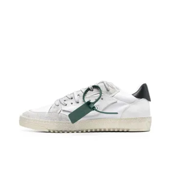 OFF WHITE Vulcanized 5.0 Low Top Distressed Sneaker 'White Black'