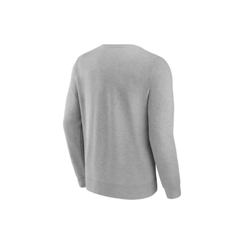 NBA Oklahoma City Thunder Branded Hard Color Graphic Crew Comfortable Round Neck Long-Sleeved T-Shirt Men's Gray-1