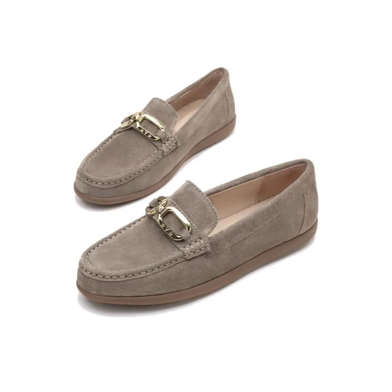 OZZEG Gommino Loafers Women's Brown, Umber, Blue-2
