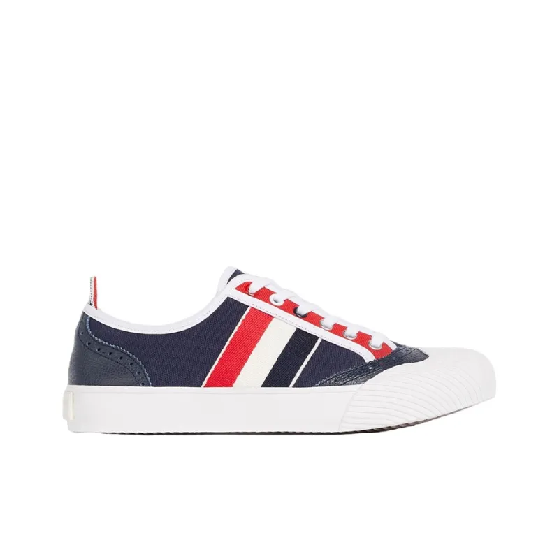 THOM BROWNE· Low Top Stylish Skateboarding Shoes Women's White Blue Red-1