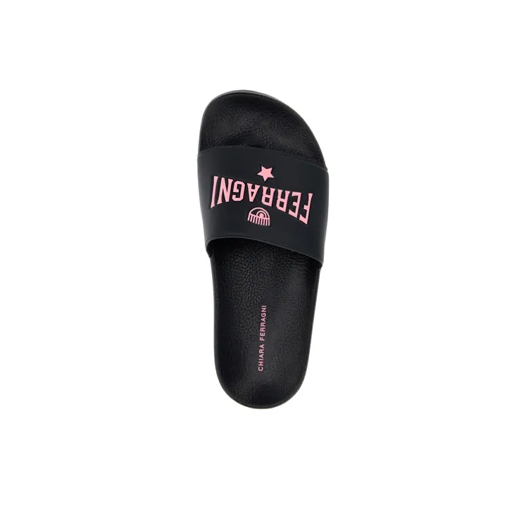 CHIARA FERRAGNI Logo-embossed Slip-on Slides-3