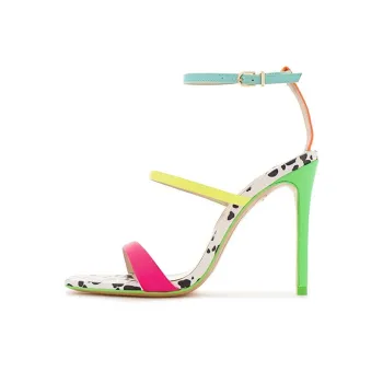 Sophia Webster Rosalind One-Strap Sandals 10cm Women's Black White Green