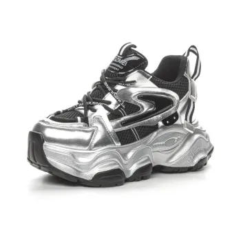 Shoe Cabinet Floral Language Slip-Resistant Breathable Lightweight Height Increasing Low-Top Chunky Sneakers Women's