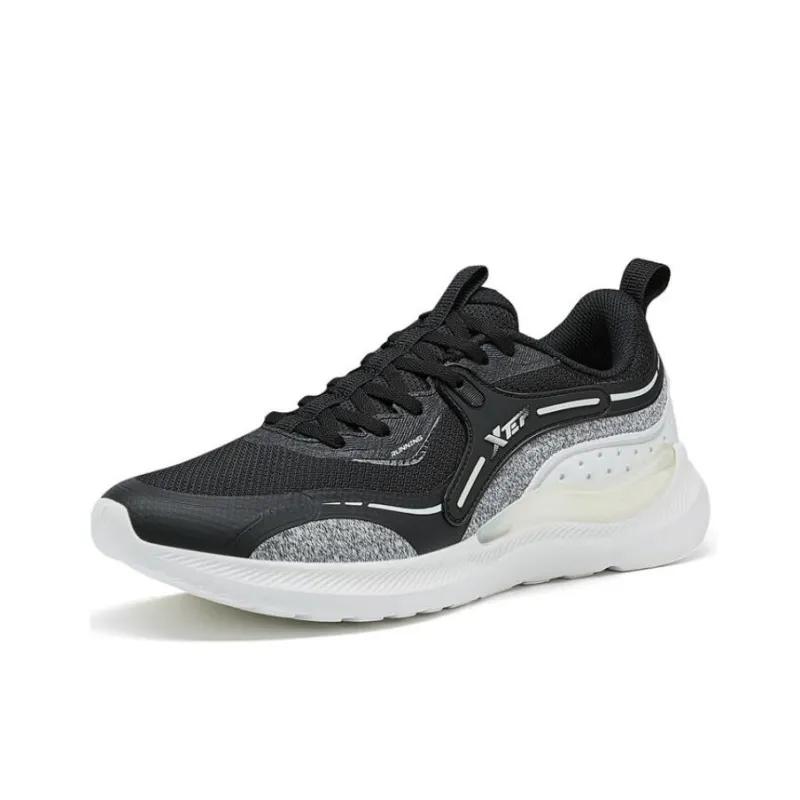 XTEP Non-slip Wear-resistant Shock Absorption Low-Top Running Shoes Black-1
