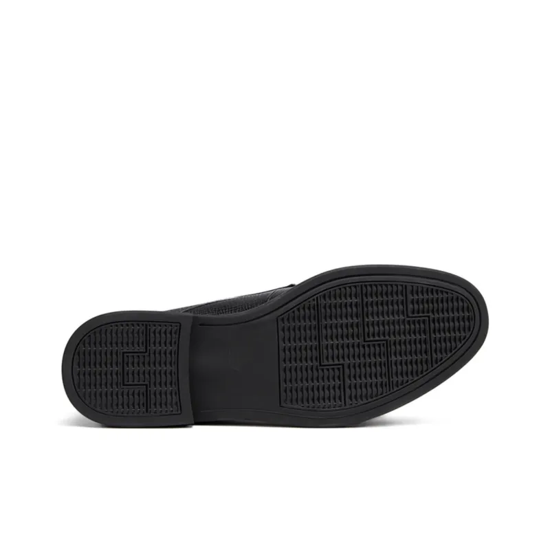 SEVEN Dress Shoes Men Low Top Black-4