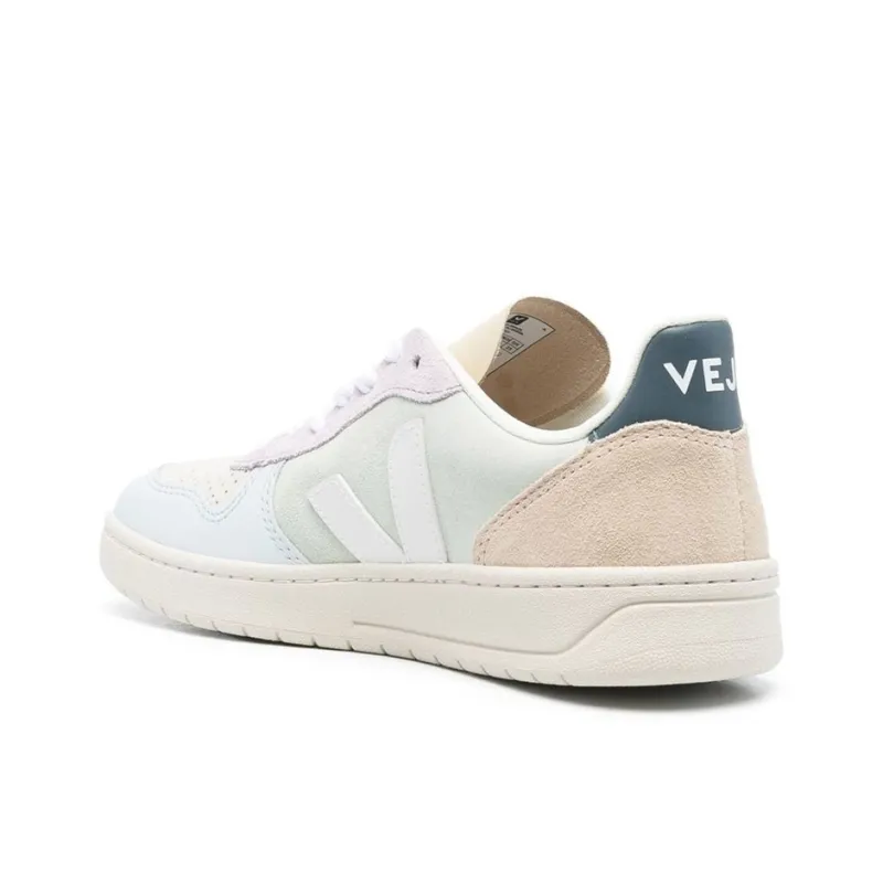 VEJA V 10 Suede Jade White Multico Women's-2